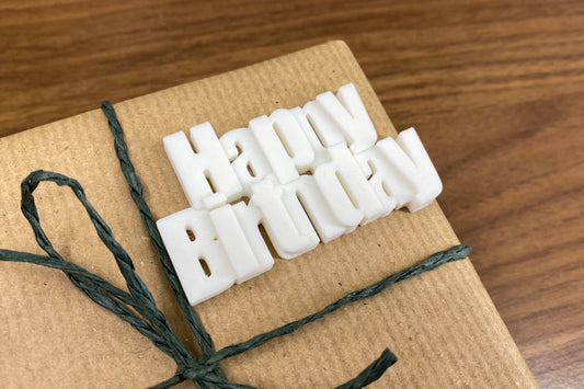 Geschenkaufkleber Geburtstag 3D "Happy Birthday", Geschenke Verzieren, Geschenkdeko