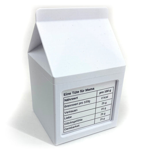 Geschenkbox Milch Karton, Geschenk Schachtel zum Muttertag mit Einleger