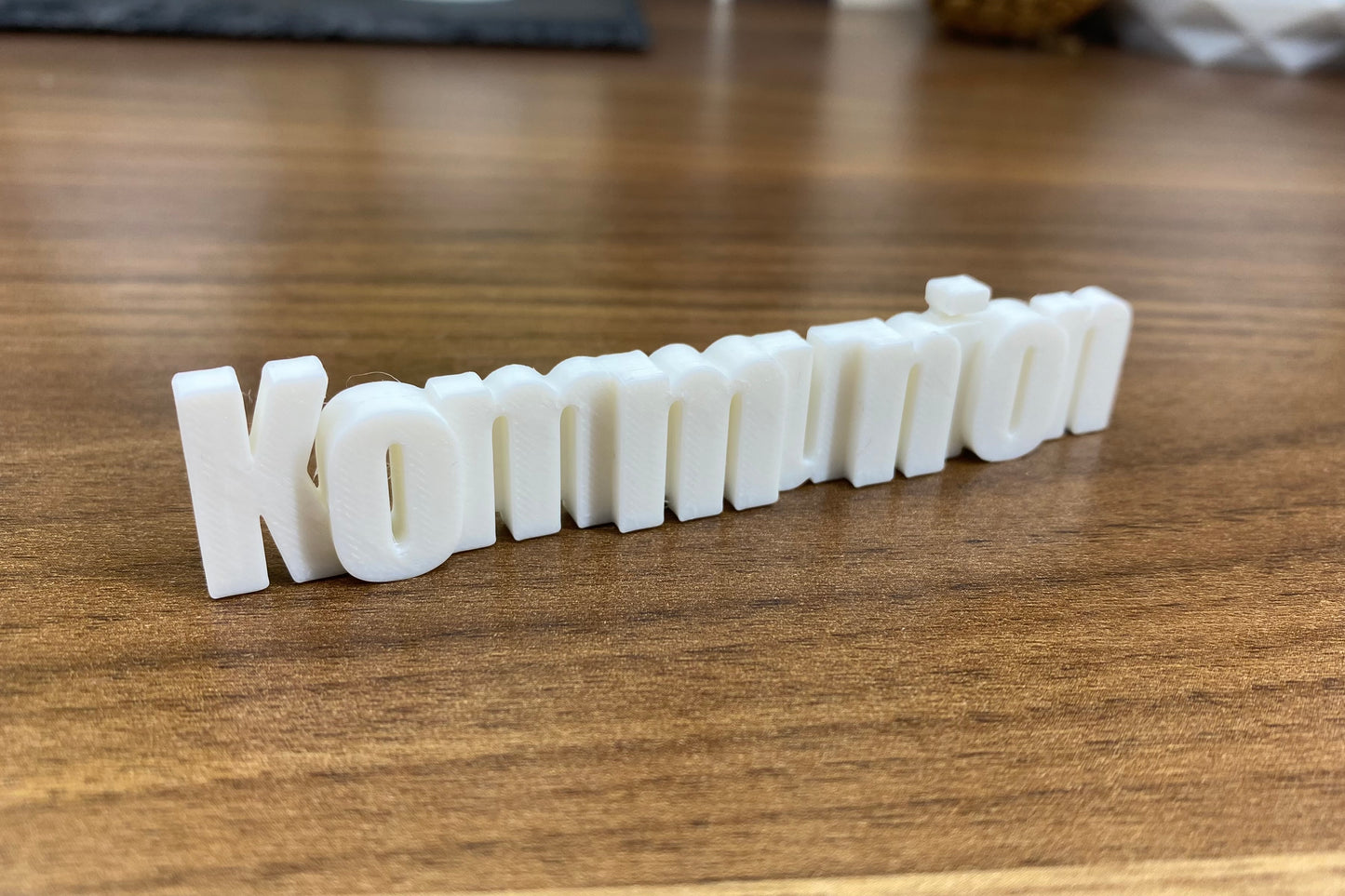 Kommunion Deko Schriftzug Stecker und Streudeko - 3D-gedruckt aus weißem PLA, perfekt als Andenken